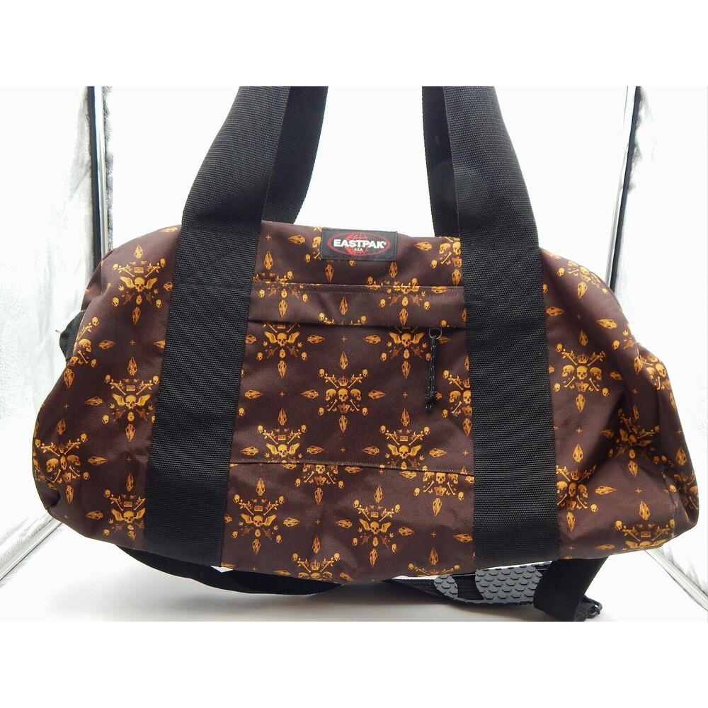 Eastpak USA Skull Crown Cassette Duffel Weekender Bag Brown